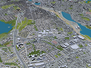 Stavanger city norway 30km 3D Modell