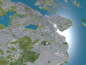 Stavanger city norway 30km 3D Model