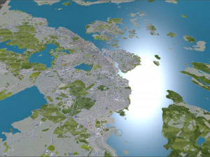Stavanger city norway 30km 3D Model