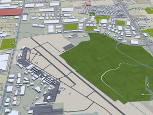 Stockton city california usa 40km Modello 3D