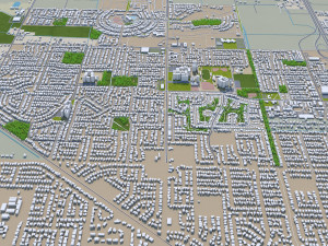 Stockton city california usa 40km Modello 3D