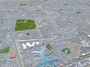 Stockton city california usa 40km Modello 3D