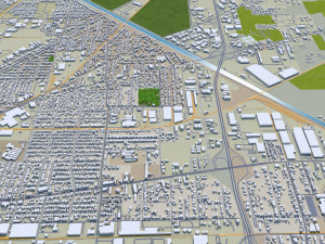 Stockton city california usa 40km Modello 3D