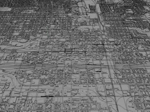 Stockton city california usa 40km Modello 3D