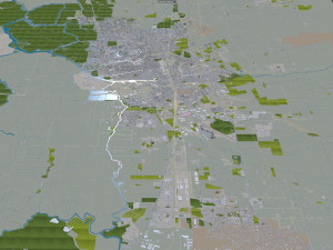 Stockton city california usa 40km Modello 3D