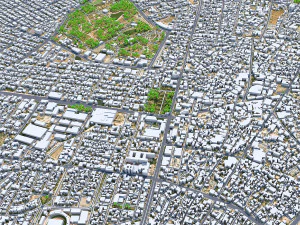 सुलेमानियाह शहर इराक 40 किमी 3D मॉडल