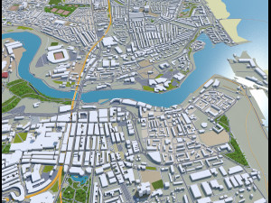 Sunderland city england 30km Model 3D