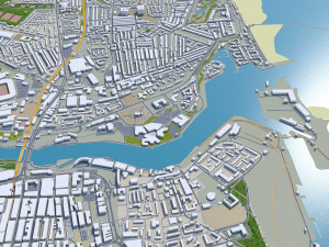 Sunderland city england 30km Model 3D