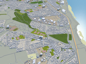 Sunderland city england 30km Model 3D