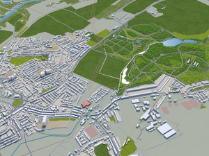 Sunderland city england 30km Model 3D