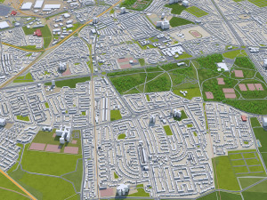 Sunderland city england 30km Model 3D