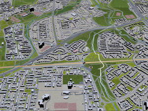 Sunderland city england 30km Model 3D