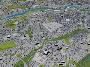 Sunderland city england 30km Model 3D