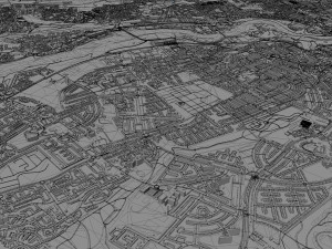 Sunderland city england 30km Model 3D