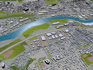 Sunderland city england 30km Model 3D