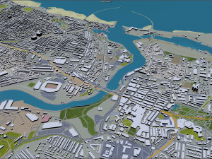 Sunderland city england 30km Model 3D