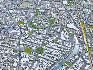 Surabaya city indonesia 30km 3D Model