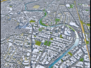 Surabaya city indonesia 30km 3Dモデル