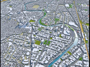 Surabaya city indonesia 30km 3D Model