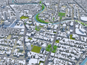 Surabaya city indonesia 30km 3Dモデル