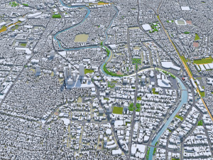 Surabaya city indonesia 30km 3Dモデル