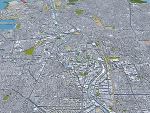 Surabaya city indonesia 30km 3Dモデル
