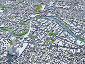 Surabaya city indonesia 30km 3Dモデル
