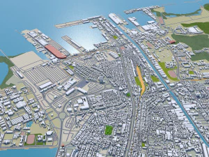 Surabaya city indonesia 30km 3D Model