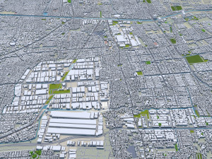 Surabaya city indonesia 30km 3Dモデル