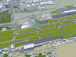 Surabaya city indonesia 30km 3D Model