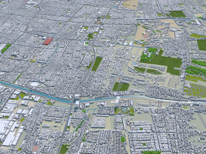 Surabaya city indonesia 30km 3Dモデル