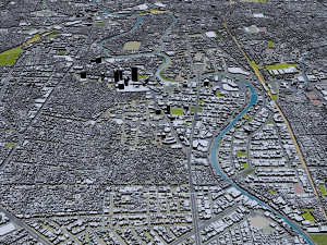 Surabaya city indonesia 30km 3Dモデル