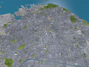 Surabaya city indonesia 30km 3Dモデル