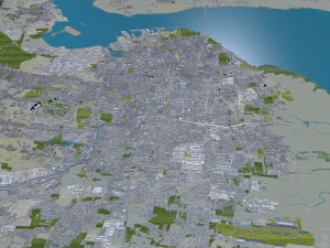 Surabaya city indonesia 30km 3D Model