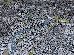 Surabaya city indonesia 30km 3Dモデル
