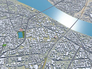 Surat city india 40km 3D Model