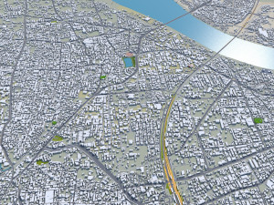 Surat city india 40km 3D-Modell
