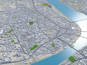Surat city india 40km 3D-Modell