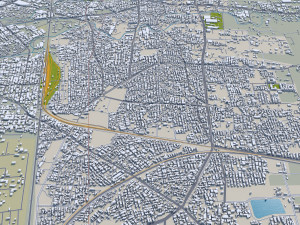 Surat city india 40km 3D-Modell