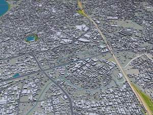 Surat city india 40km 3D Model