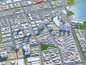 Suzhou city 200km 3D Model