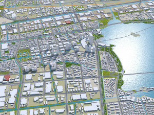Suzhou city 200km 3D-Modell