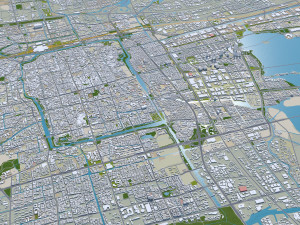 Suzhou city 200km 3D-Modell