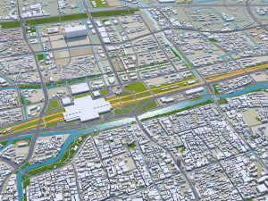 Suzhou city 200km 3D-Modell