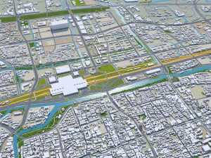 Suzhou city 200km 3D Model