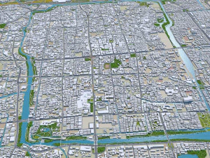 Suzhou city 200km 3D Model