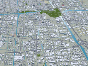 Suzhou city 200km 3D-Modell