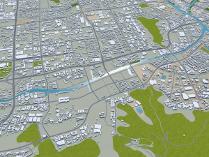 Suzhou city 200km 3D-Modell