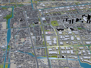 Suzhou city 200km 3D-Modell