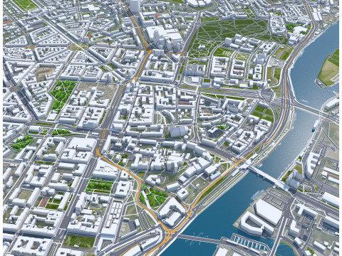 Szczecin city poland 60km 3D-Modell